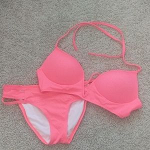 Victoria's Secret PINK coral swimsuit set
